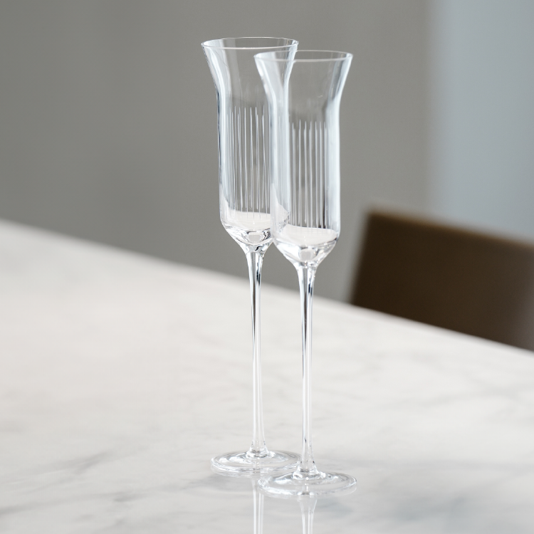 RESONG Lead-free Hand-carved Crystal Champagne Glass - Goglasscup