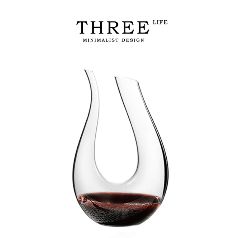 THREE LIFE U-shaped Wine Decanter - Goglasscup