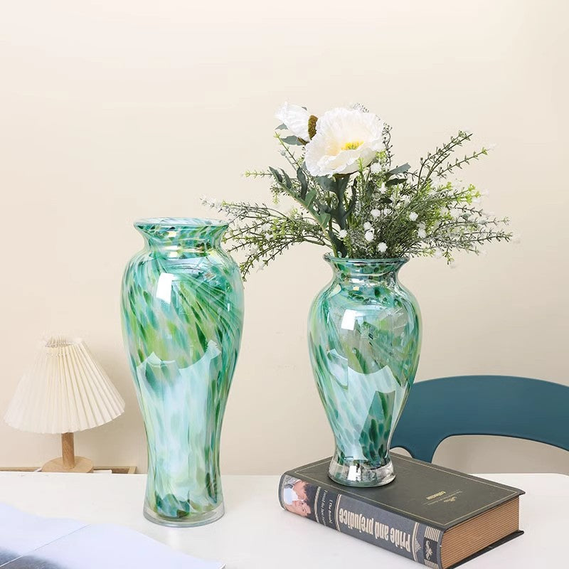 VIANASA'S Retro Multi-Color Pearlescent Glass Vase