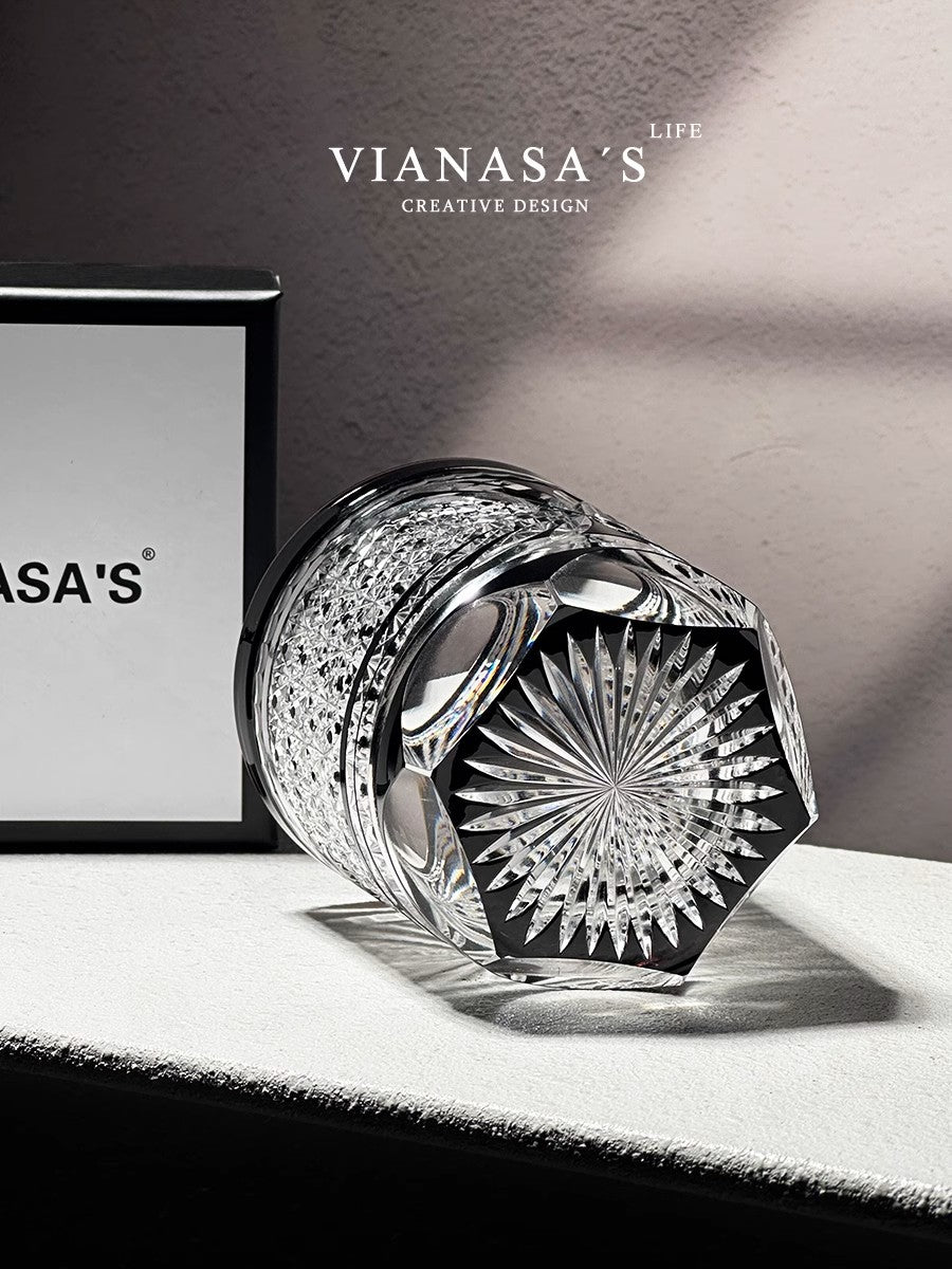 VIANASA'S Night Sparrow Edo Kiriko Whiskey Glass