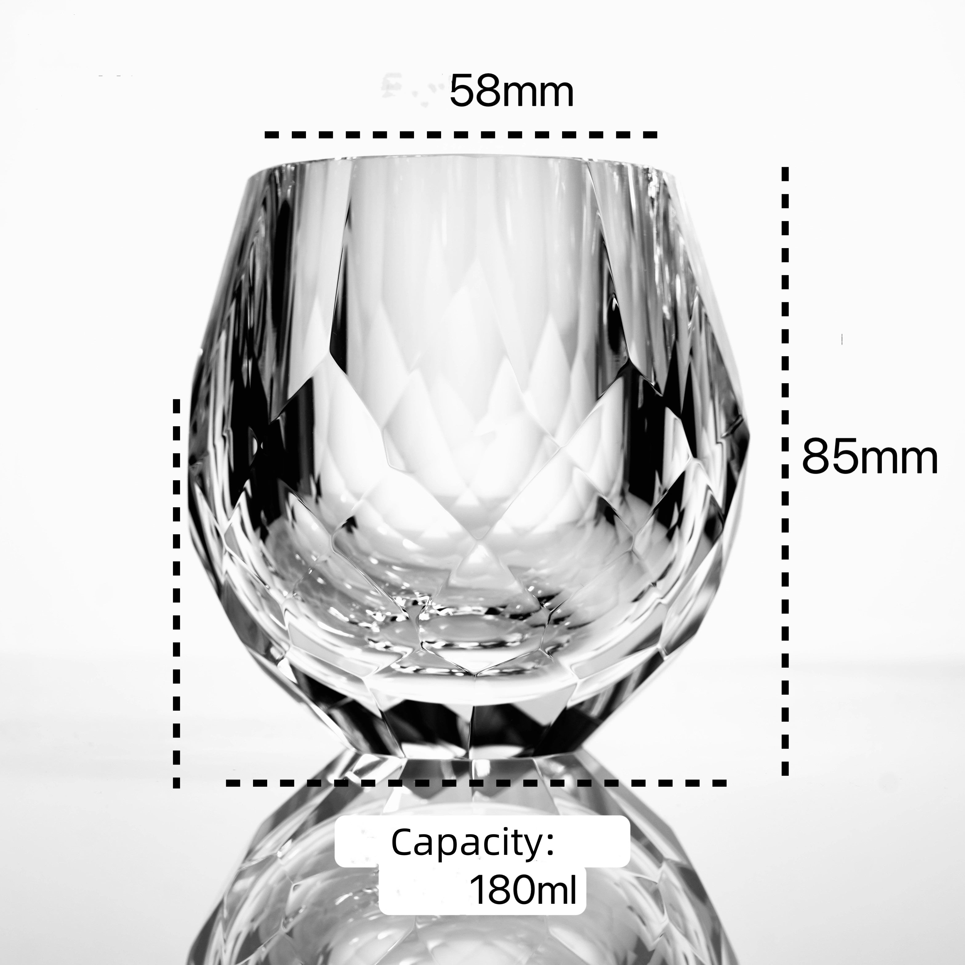 GOGLASSCUP Hand Cut Crystal Whiskey Glass - Goglasscup