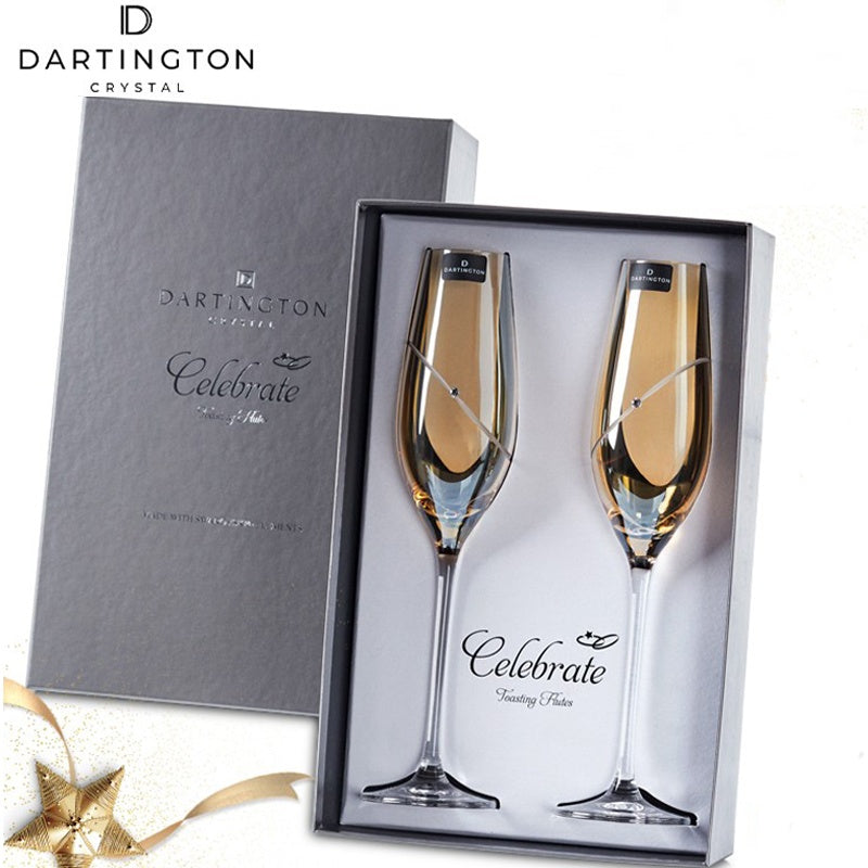DARTINGTON Celebrate Crystal Goblet Champagne Glass - Goglasscup