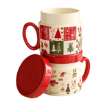 GOGLASSCUP Hand painted Christmas Ceramic Mug