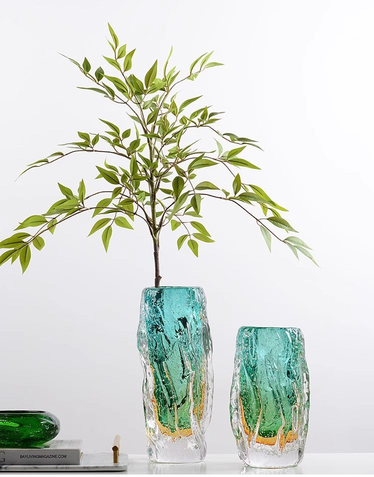 GoGlassCup Lake Blue Glass Vase - Goglasscup