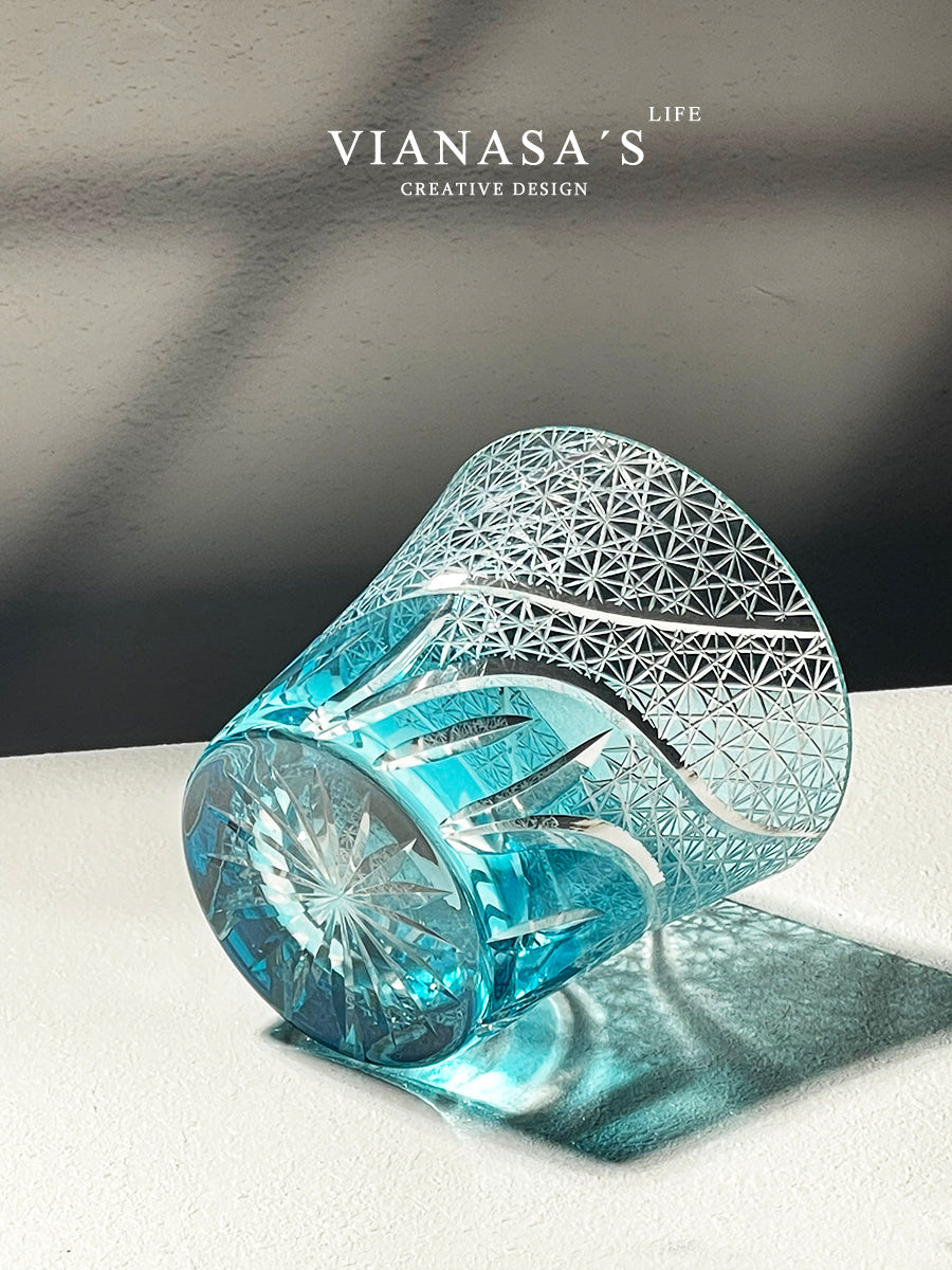 Vianasa's Heart of the Ocean Edo Kiriko Glass - Goglasscup