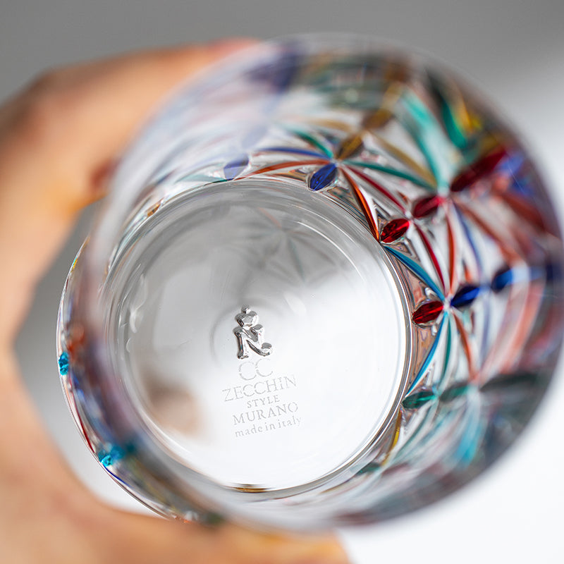 ZECCHIN Colored Glass Whiskey Colorful Van Gogh Pattern Glass