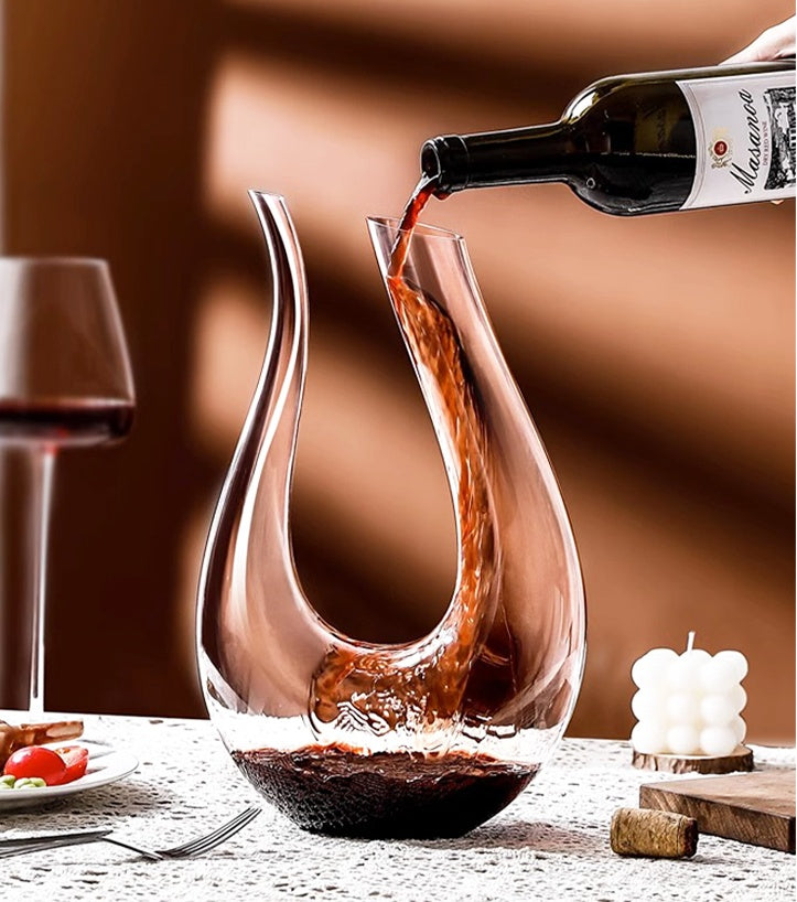 THREE LIFE U-shaped Wine Decanter - Goglasscup