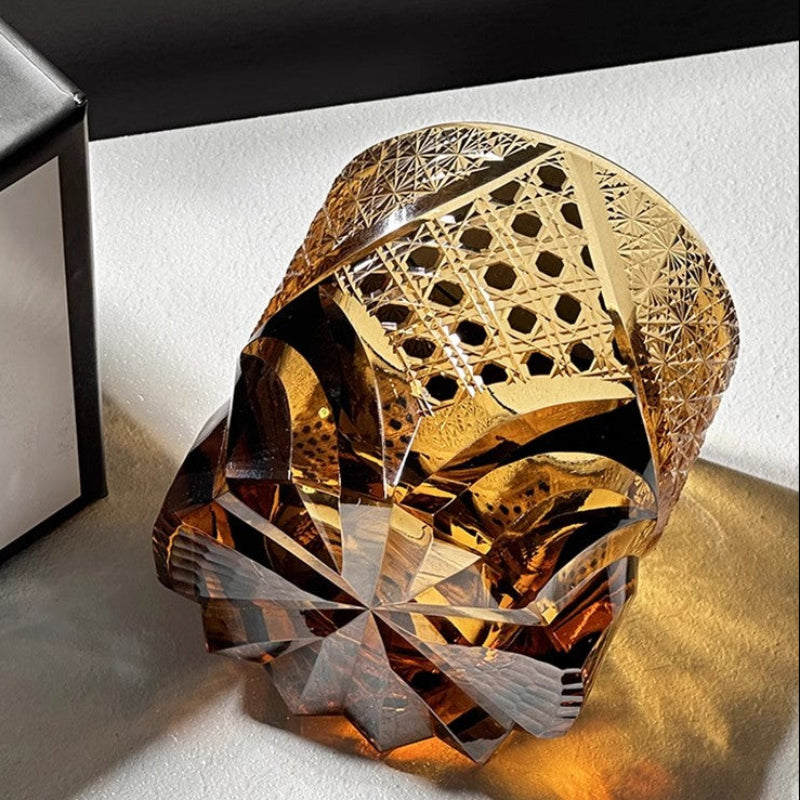 VIANASA'S Black Samurai Edo Kiriko Glass - Goglasscup