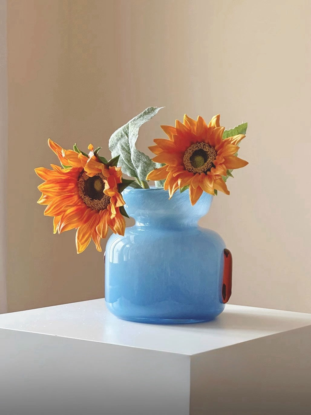 Goglasscup Sunny Blue Glass Vase