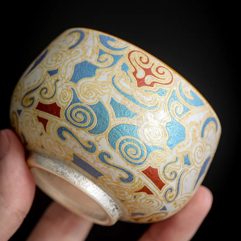 DunHuang Gilded Silver Master Tea Cups