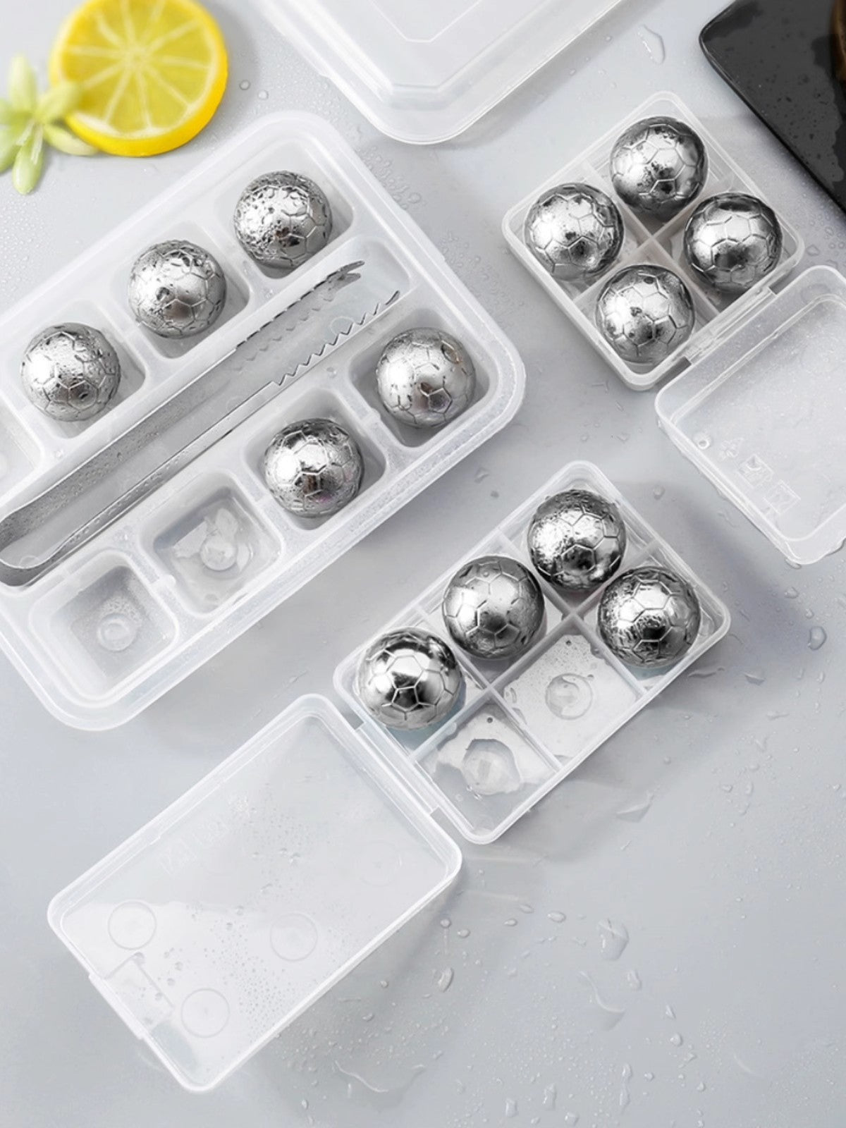 GOGLASSCUP Stainless Steel Football Ice Cube New Style