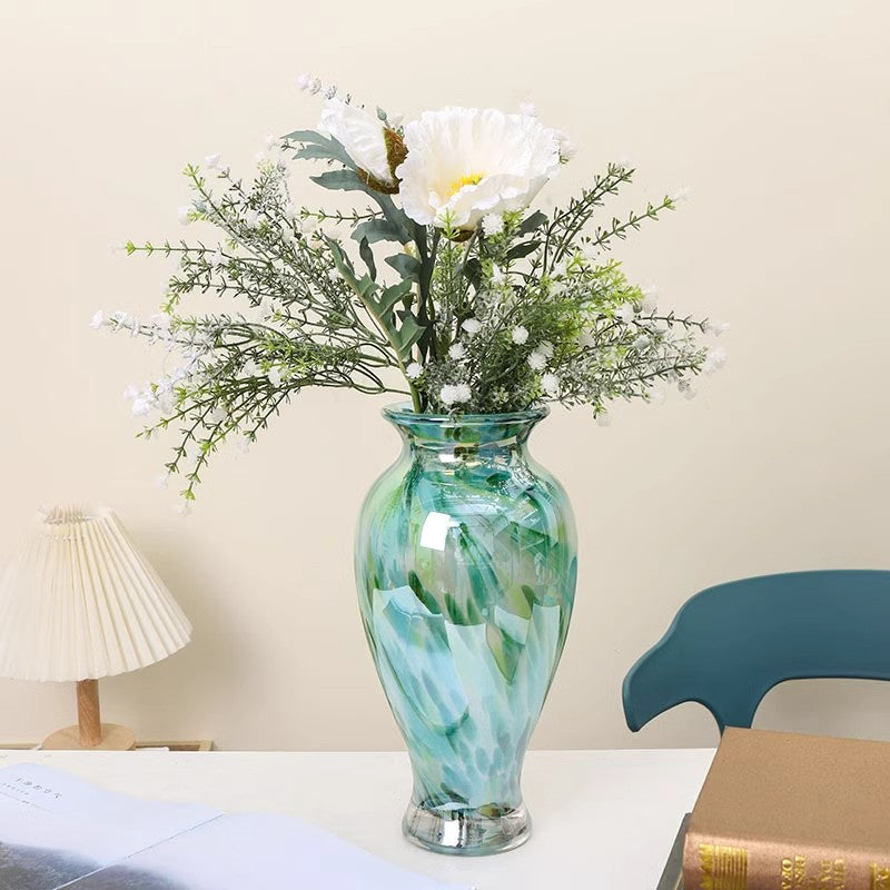 VIANASA'S Retro Multi-Color Pearlescent Glass Vase