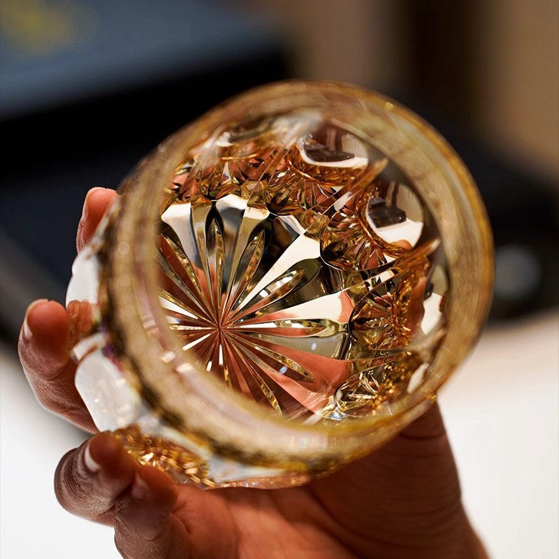 GoGlassCup Amber Celestial Whiskey Glass Goglasscup