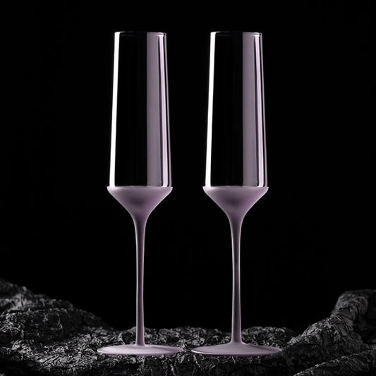 GOGLASSCUP Frosted Purple Champagne Glass - Goglasscup