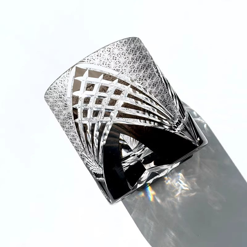 Dark Humor Edo Kiriko Whiskey Glass - Ghost