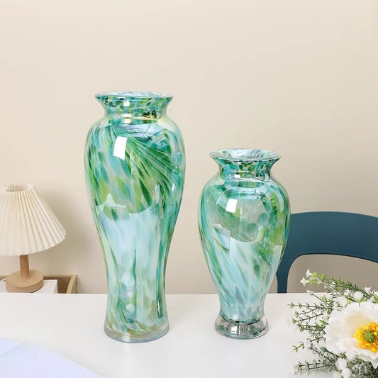 VIANASA'S Retro Multi-Color Pearlescent Glass Vase