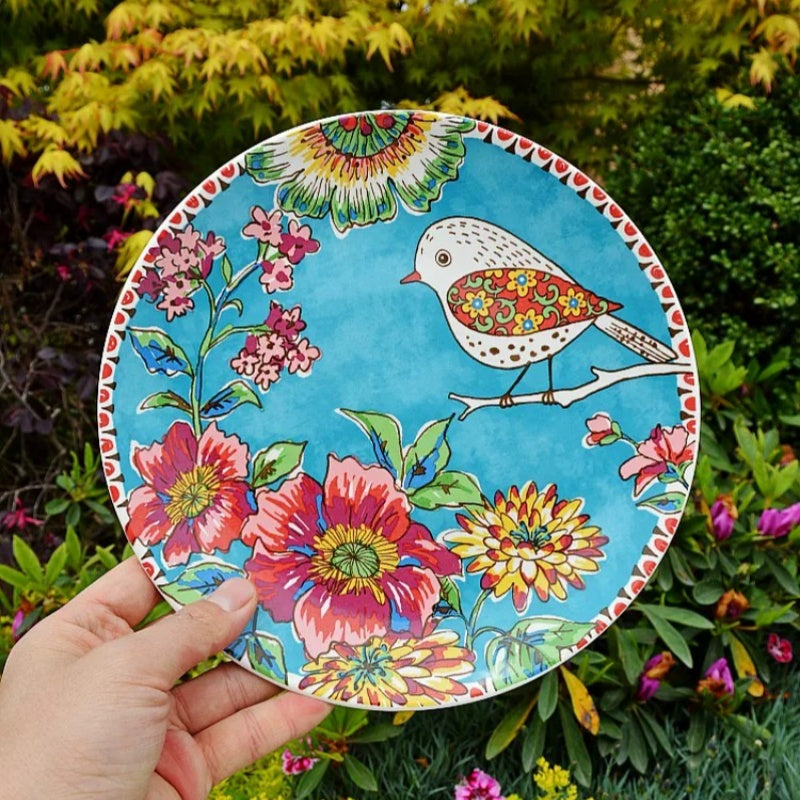 Nordic Countryside Underglaze Ceramic Dinner Plate