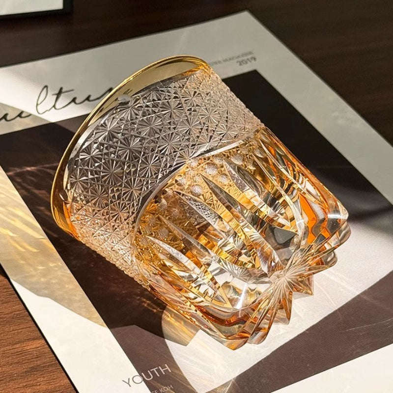 Edo Kiriko Handcrafted Splendor Whiskey Glass Goglasscup