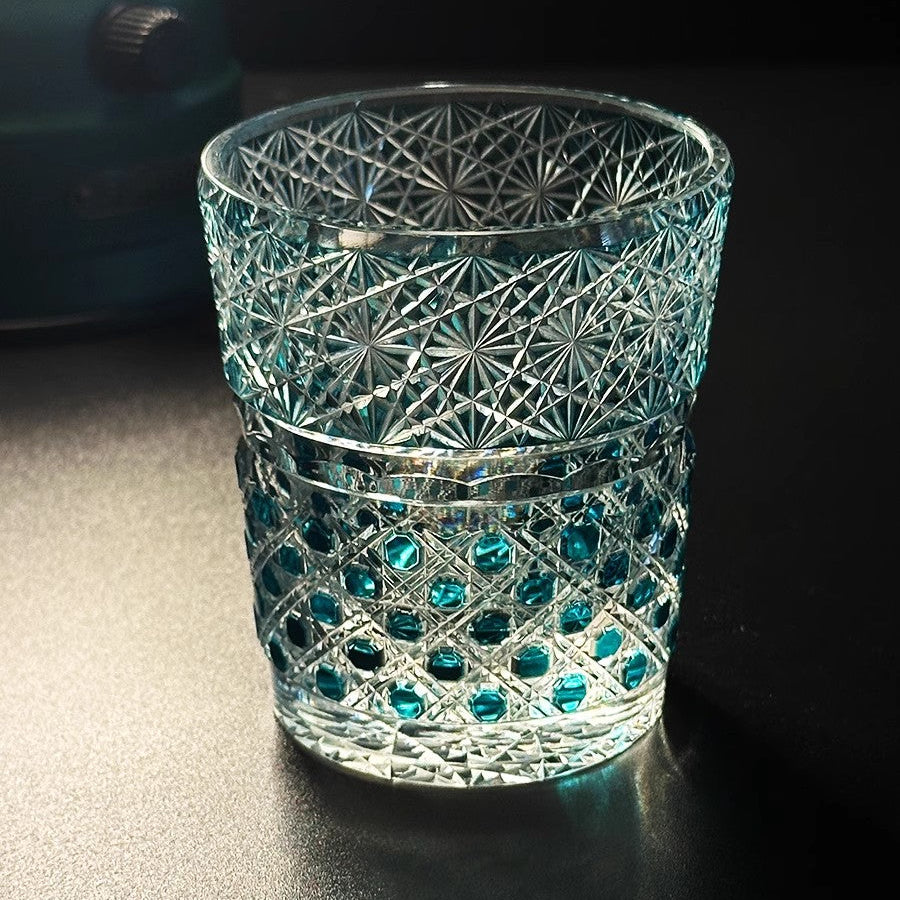 Bejeweled Edo Kiriko Whiskey Glass