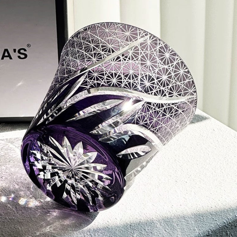 VIANASA'S Purple Afterglow Edo Kiriko Whiskey Glass GoGlassCup