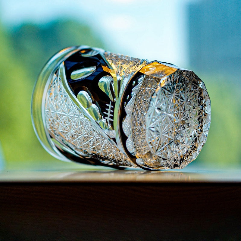 GOGLASSCUP Japanese Edo Kiriko Skull Glass - Goglasscup