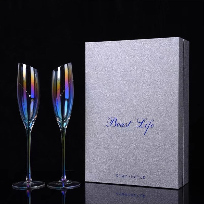 Swarovski Fantasy Colorful Champagne Glass