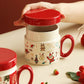 GOGLASSCUP Hand painted Christmas Ceramic Mug