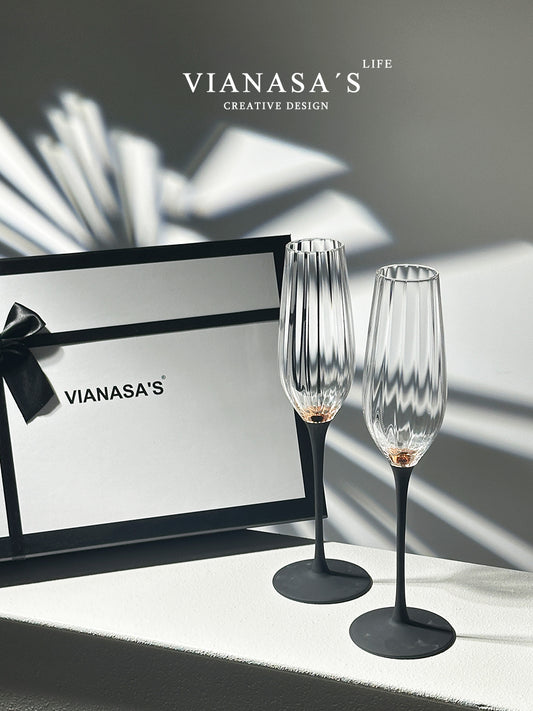 VIANASA'S Black Swan Champagne Glass - Goglasscup