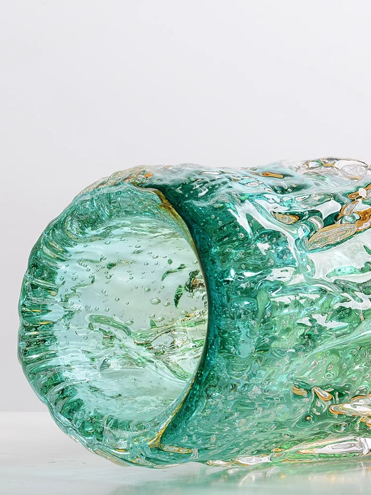 GoGlassCup Lake Blue Glass Vase - Goglasscup