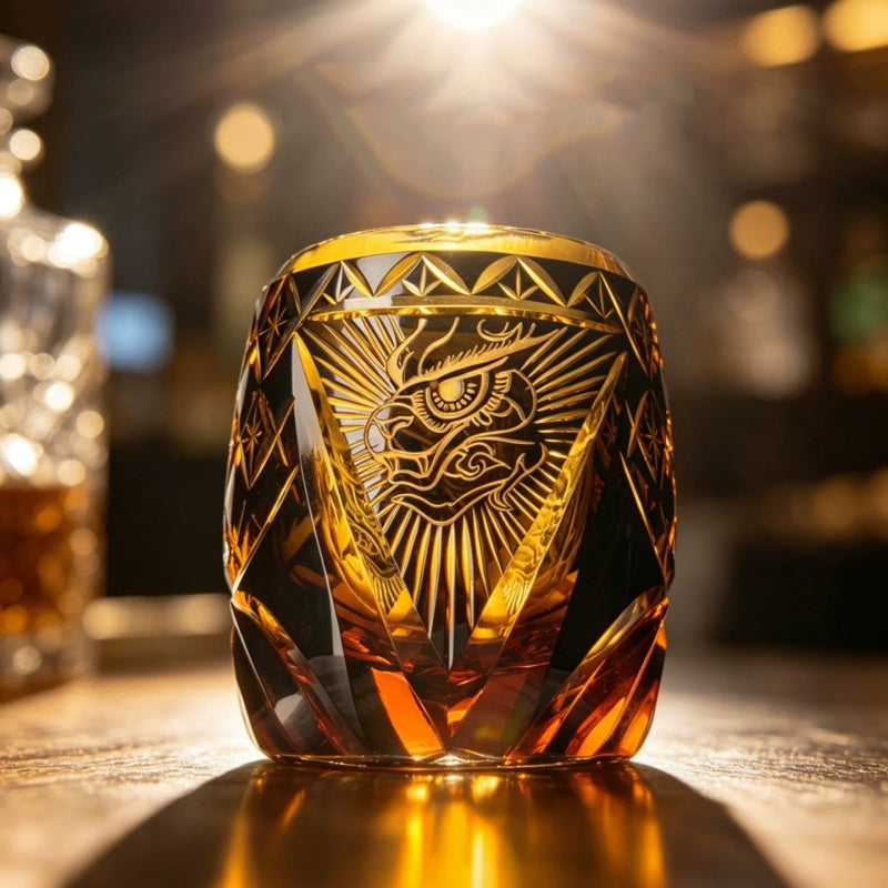 Heritage Collection Edo Kiriko Azure Dragon Whisky Glass