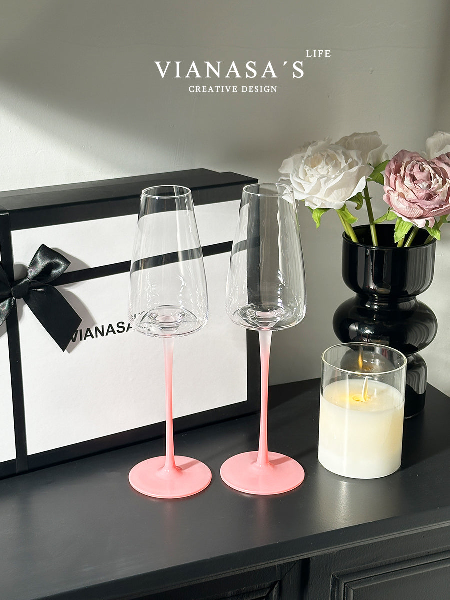 VIANASA'S Carat Pink Champagne Glasses - Goglasscup