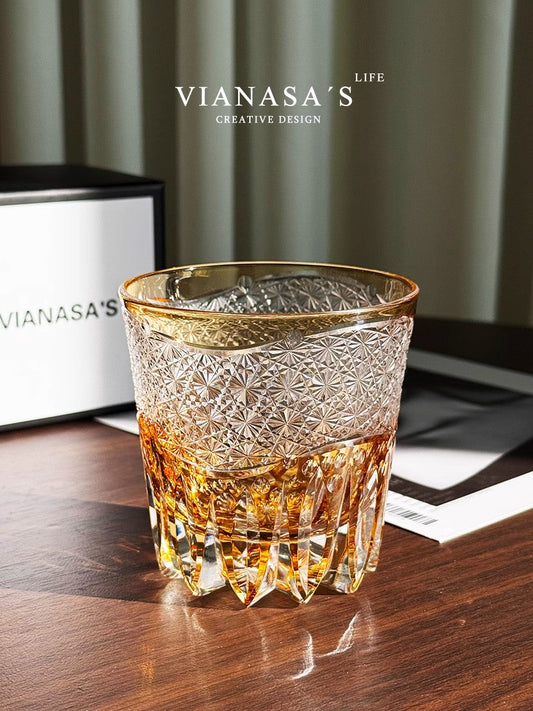 Edo Kiriko Handcrafted Splendor Whiskey Glass Goglasscup