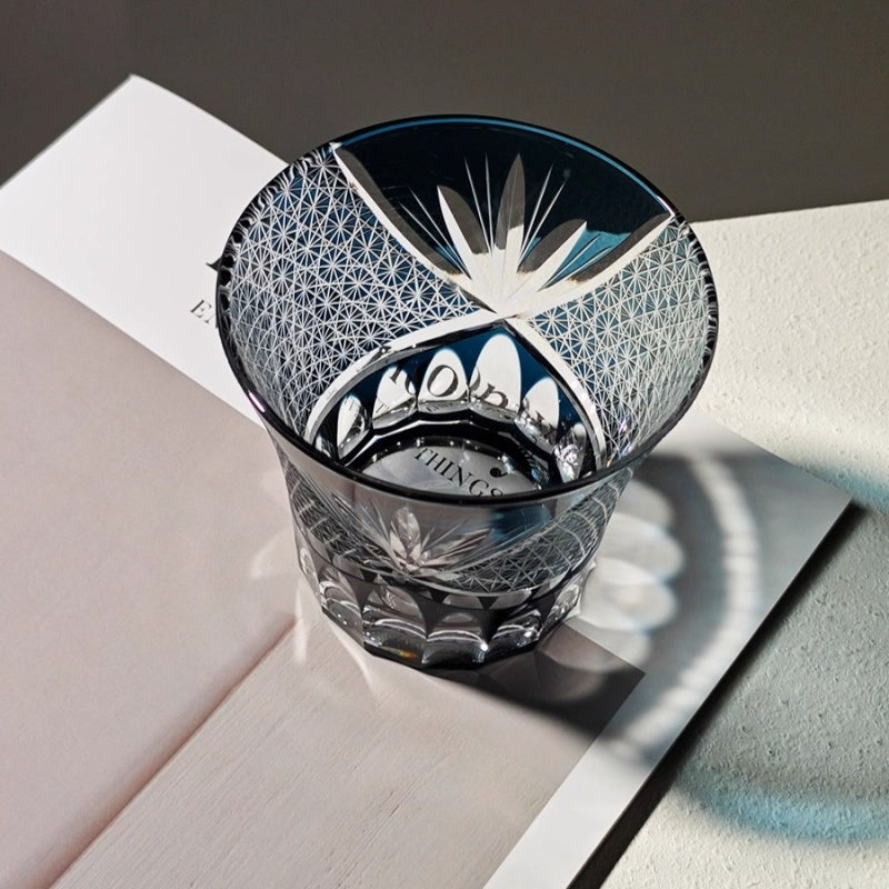 Chrysanthemum - Edo Kiriko Whiskey Glass