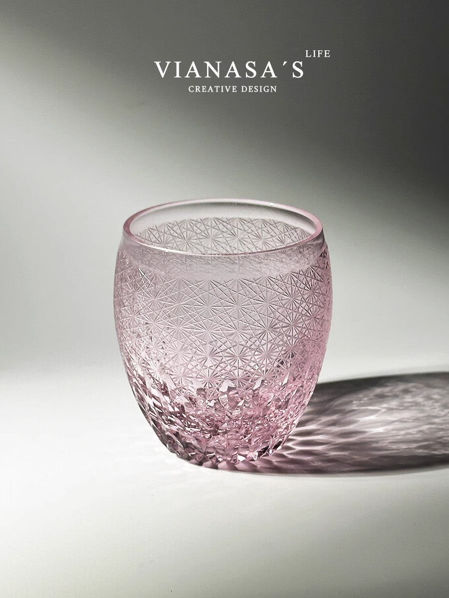 VIANASA'S Pink Baby's Breath Whiskey Glass - Goglasscup