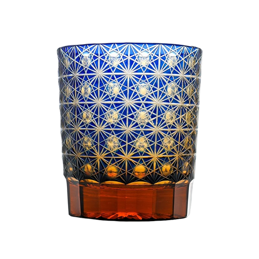 JUNGE Edo Kiriko Chrysanthemum Pattern Whiskey Glass - Goglasscup