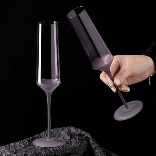 GOGLASSCUP Frosted Purple Champagne Glass - Goglasscup