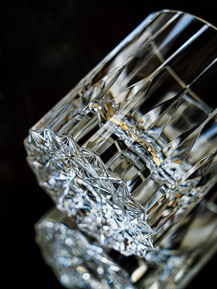 Starry Edo Kiriko K9 Crystal Whiskey Glasses