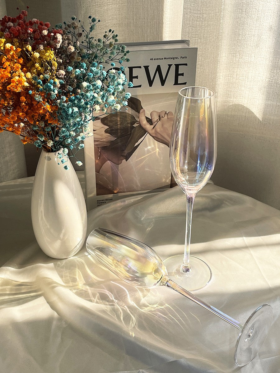 VIANASA'S Dream Pearls Colored Champagne Glasses - Goglasscup