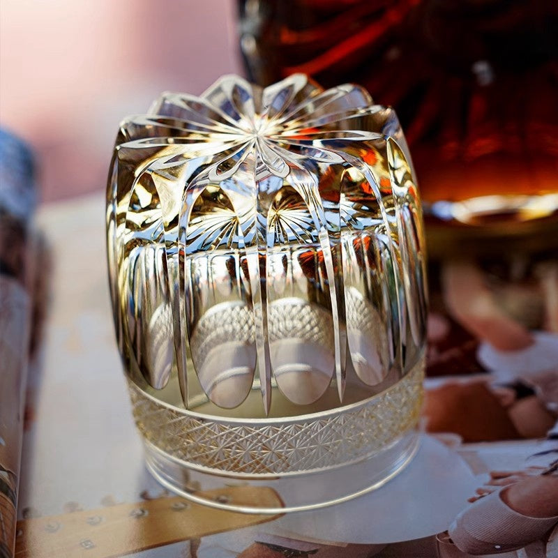 GoGlassCup Amber Celestial Whiskey Glass Goglasscup