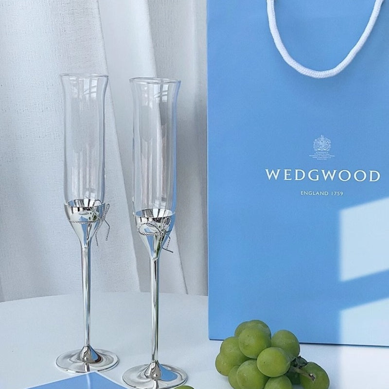 WEDGWOOD Love Knot Champagne Glass - Goglasscup