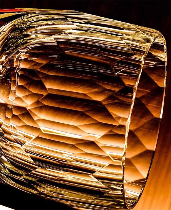 Japanese Edo Kiriko Diamond Faced K9 Crystal Whiskey Glass