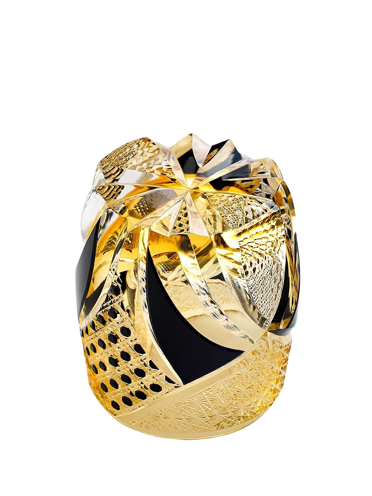 GOGLASSCUP Golden Samurai Edo Kiriko Glass (New version)