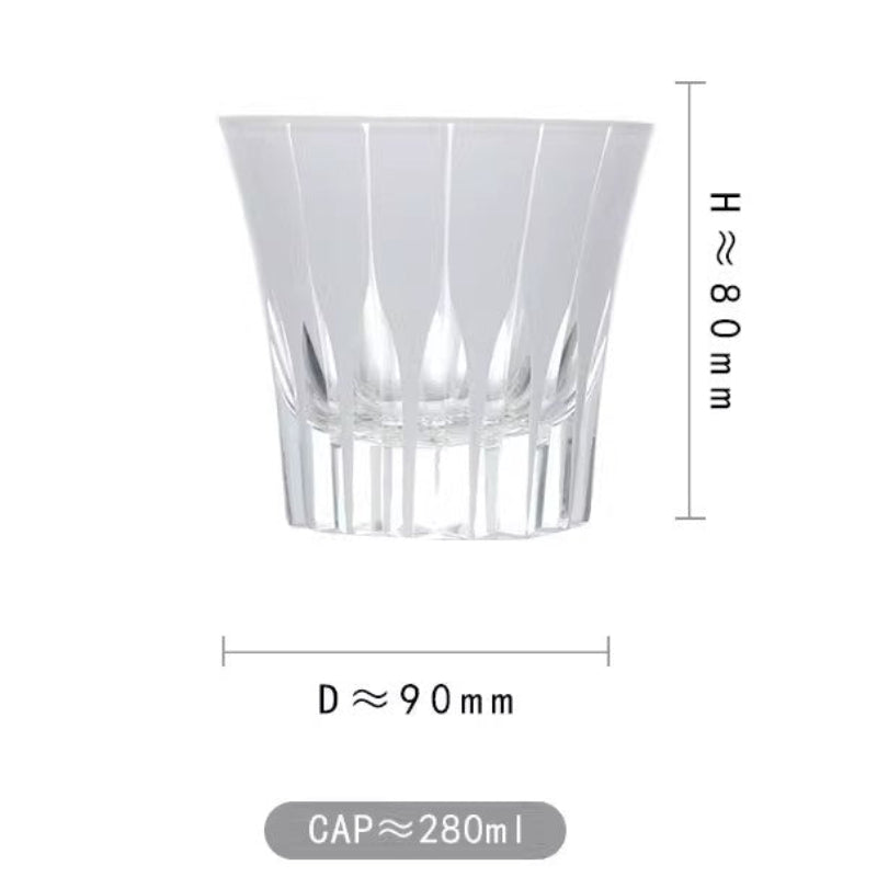 GoGlasscup Vintage White Star-shaped Wabi-sabi Edo Kiriko Whiskey Glass Goglasscup