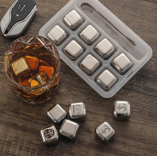 GOGLASSCUP Custom Stainless Steel Ice Cubes