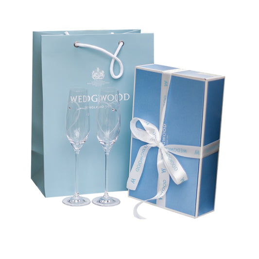 WEDGWOOD Double Heart Wine Glass Champagne Glass