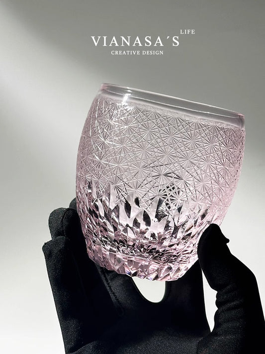 VIANASA'S Pink Baby's Breath Whiskey Glass - Goglasscup