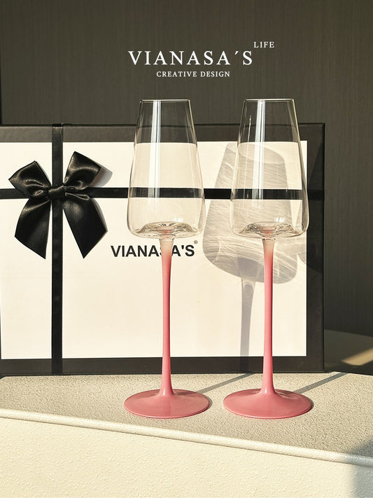 VIANASA'S Carat Pink Champagne Glasses - Goglasscup