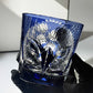 Japanese Handmade Edo Kiriko Whiskey Glass-Blue Owl
