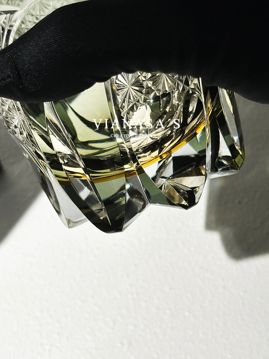 VIANASA'S Edo Kiriko Moon Rainbow Whiskey Glass - Goglasscup