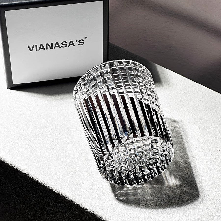 Black Strings Edo Kiriko Whiskey Glass